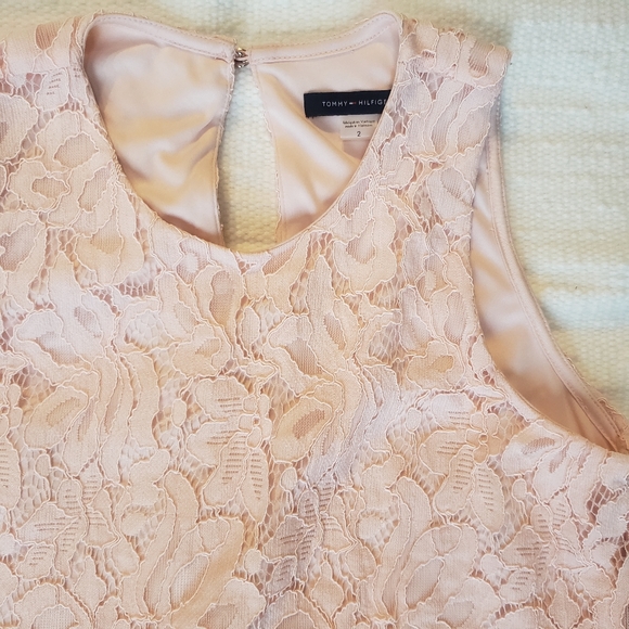 Pink lace daytime party dress - Picture 4 of 5